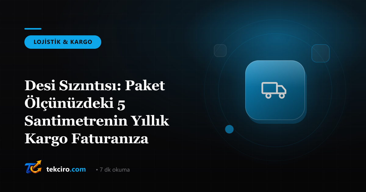 Desi Sızıntısı: Paket Ölçünüzdeki 5 Santimetrenin Yıllık Kargo Faturanıza Etkisi
