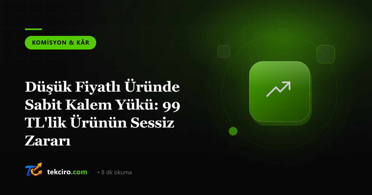 Düşük Fiyatlı Üründe Sabit Kalem Yükü: 99 TL'lik Ürünün Sessiz Zararı