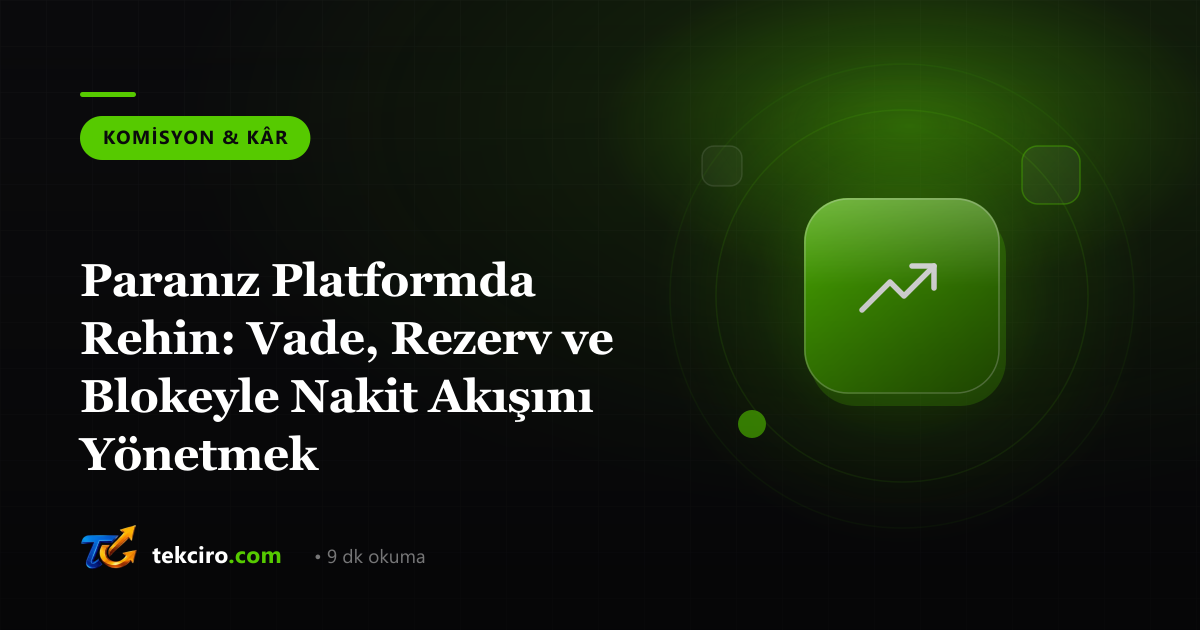 Paranız Platformda Rehin: Vade, Rezerv ve Blokeyle Nakit Akışını Yönetmek