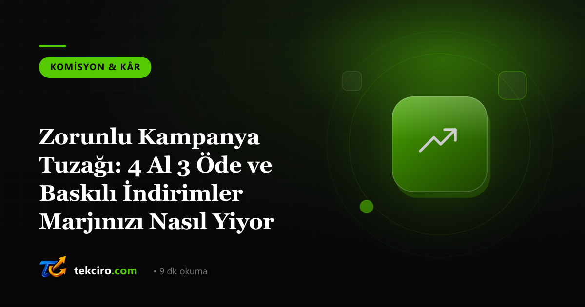 Zorunlu Kampanya Tuzağı: 4 Al 3 Öde ve Baskılı İndirimler Marjınızı Nasıl Yiyor